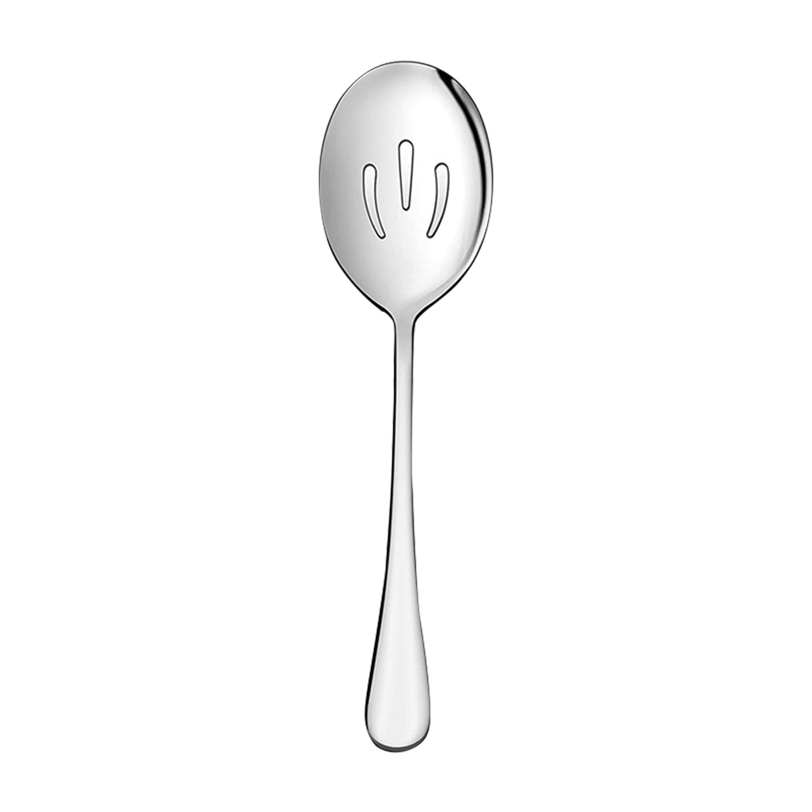 BKBP 2PCS Serving Spoons, Stainless Steel Serving Utensils - Solid Spoons, Slotted Spoons, Metal Serving Tablespoons for Catering Buffet Party Kitchen Restaurant